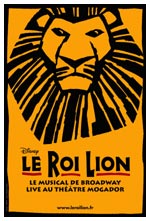 Le Roi Lion au Théâtre Mogador à Paris