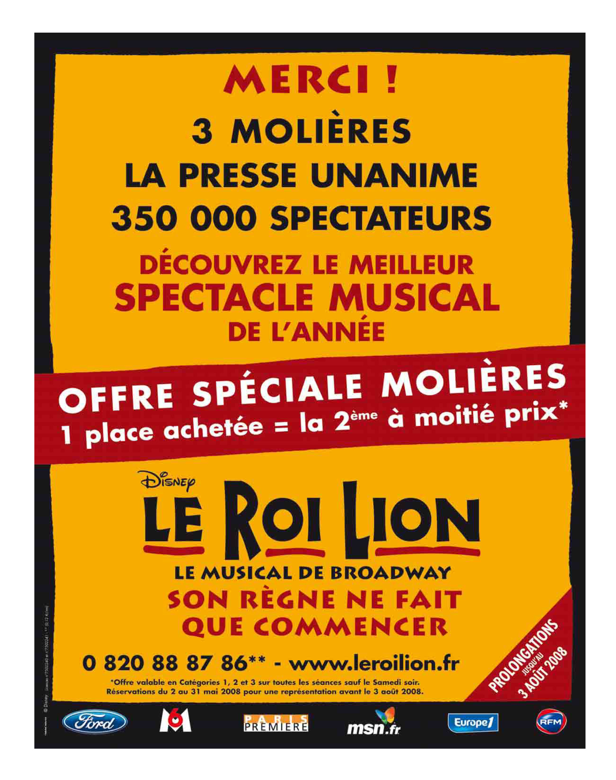 Le Roi Lion - Merci - Molières